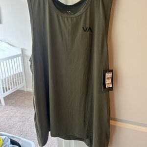 RVCA Dark Olive Sleeveless Tank